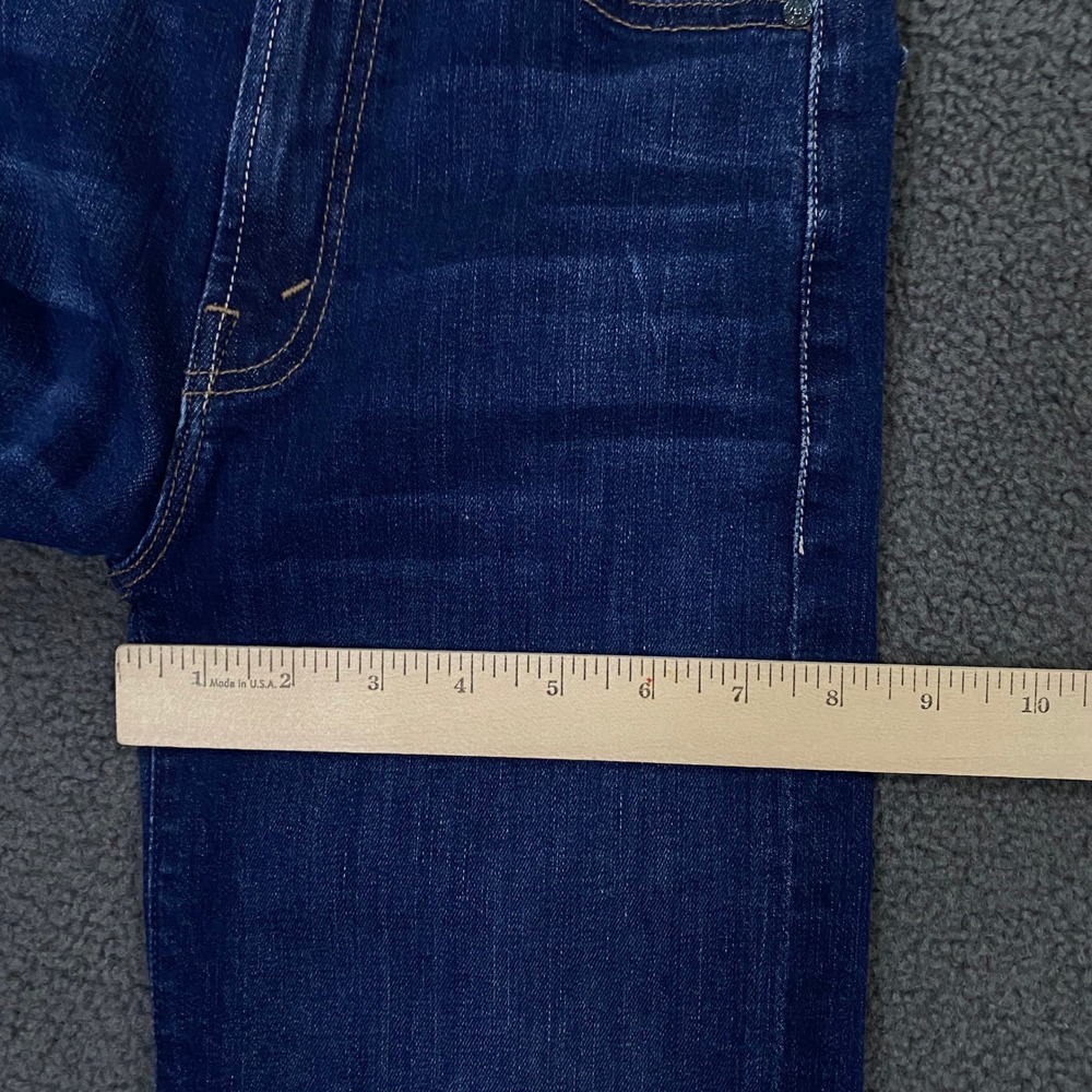 Mother Hustler Roller Sneak Jeans size 24 Blue Stretch Denim Wide Leg Flare - Picture 6 of 12